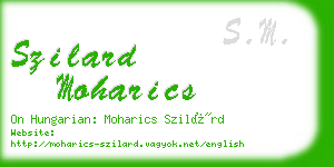szilard moharics business card